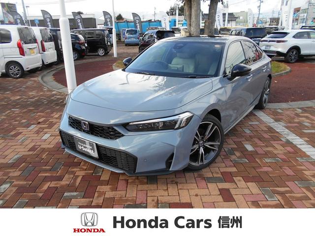 シビック e:HEVEX 当社元試乗車 Google搭載9インチナビ Bluetooth フルセグTV ホンダコネクト ホンダセンシング 前席パワーシート 電動パノラミックサンルーフ BOSEサウンドシステム パドルシフト(1枚目)