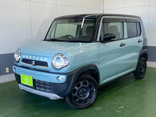 ハスラー(スズキ) タフワイルド 4WD CDプレイヤー USB接続 CD再生 シートヒーター ベンチシート フルフラット アイドリングストップ 衝突軽減ブレーキ スマートキー プッシュスタート 盗難防止装置 フォグ オートHID 中古車画像