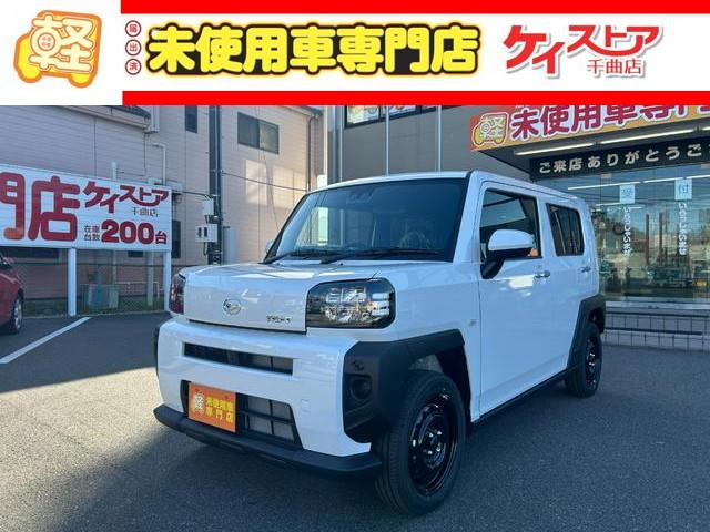 ダイハツ タフト Ｘ　届出済未使用車　ＣＶＴ　バックカメラ　クリアランスソナー　レーンアシスト　衝突被害軽減システム　ＬＥＤヘッドランプ　スマートキー　アイドリングストップ　サンルーフ　盗難防止システム　衝突安全ボディ