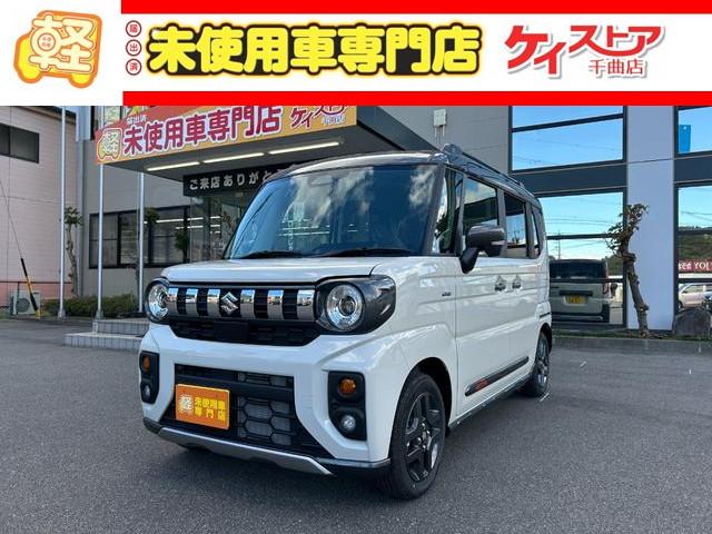 スペーシアギア(スズキ) ハイブリッドＸＺ　届出済未使用車　４ＷＤ　ＣＶＴ　両側電動スライドドア　クリアランスソナー　オートクルーズコントロール　レーンアシスト　衝突被害軽減システム　オートライト　ＬＥＤヘッドランプ　ヘッドライトウォッシャー 中古車画像