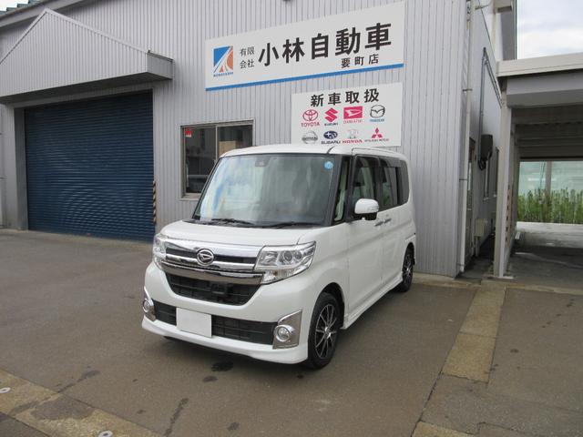 タント(ダイハツ) カスタムX SAII 地デジナビ 左側電動スライド スマートキー プッシュスタート 衝突軽減ブレーキ ETC Aftermarket14インチアルミホイール ワンオーナー 禁煙車 クリアランスソナー 誤発進防止装置 横滑り防止 盗難防止 中古車画像
