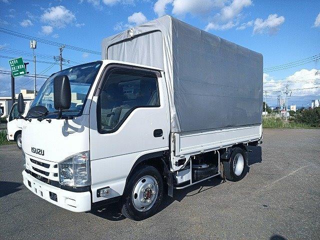 いすゞ エルフトラック 　問合番号７３３２　新潟在庫　パートタイム４ＷＤ　幌ウイング　オートマ　１１０馬力　長３１００　幅１６２０　高１９００