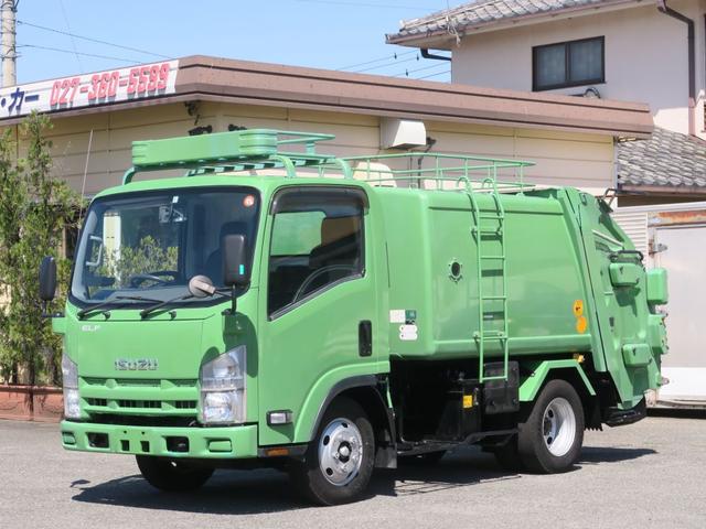 エルフトラック(いすゞ) 問合番号６０１２　群馬在庫　塵芥車　巻き込み式　富士重工　連続スイッチ付　ルーフキャリア付 中古車画像