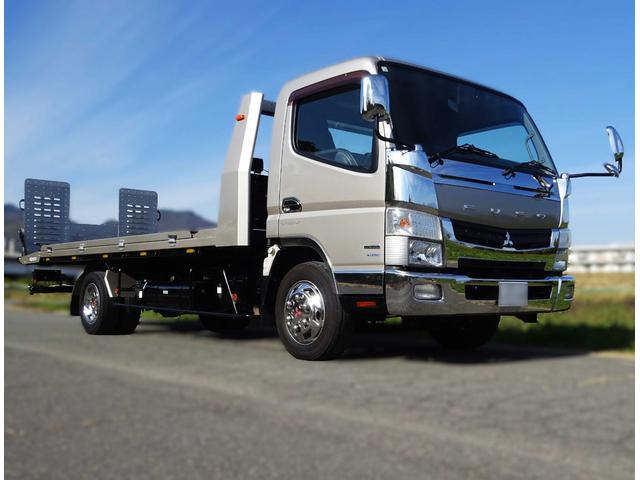 キャンター 積載車カスタム 最積3000kg 極東フラトップZERO 電動ミラー ウインチ ラジコン メッキパーツ(1枚目)