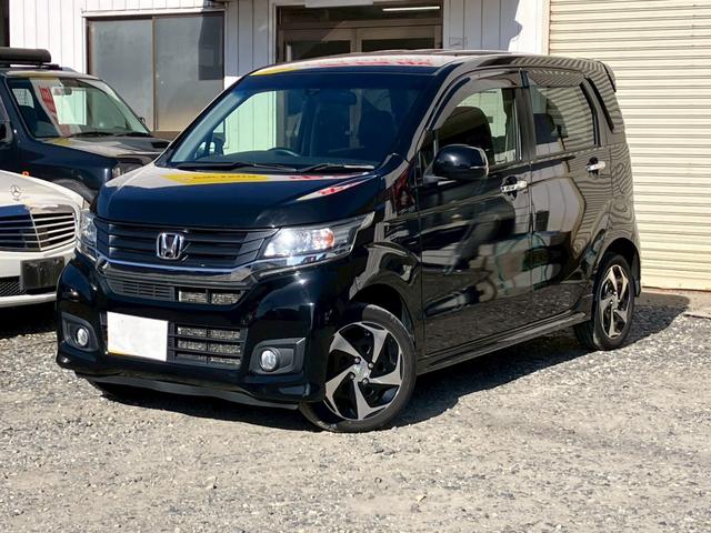 Ｎ−ＷＧＮカスタム(ホンダ) Ｇ・ターボパッケージ　４ＷＤターボ　Aftermarketナビ　ＴＶ　ハーフレザーシート　ＥＴＣ　クルコン 中古車画像