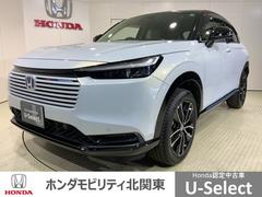 ヴェゼル e:HEVPLaY 当社デモカーアップHondaSENSINGMナビ 衝突被害軽減ブレーキ カーテンエアバッグ 盗難防止装置 アイドルストップ Pセンサー ABS ESC フルオートエアコン リアカメラ シートヒータ 中古車画像