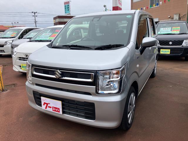 ワゴンR(スズキ) ハイブリッドFX CD スマートキー プッシュスタート アイドリングストップ 衝突軽減システム レーンキープアシスト 電動格納ミラー 運転席シートヒーター 車検2年付 中古車画像