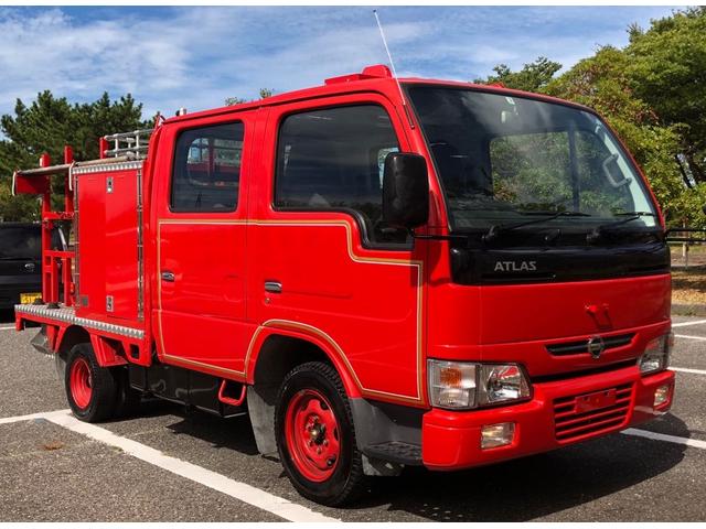 日産 アトラストラック 　消防車　エアコン　パワステ　６人乗り　１８，６５１Ｋｍ