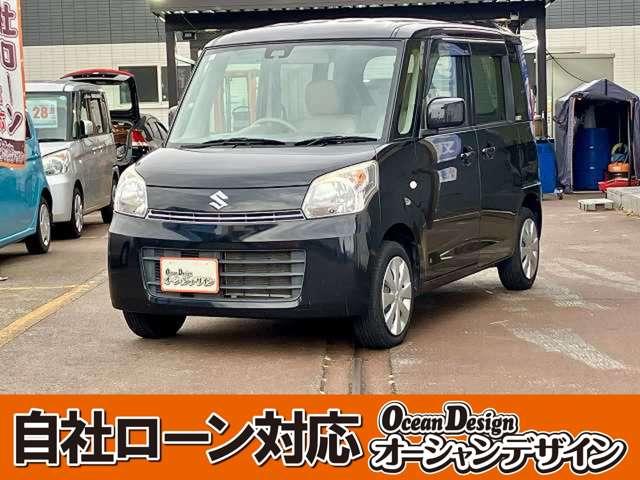 スペーシア(スズキ) X 検2年 スマートキー プッシュスタート ベンチシート アイドリングストップ 片側電動スライドドア オートエアコン ナビ フルフラットシート 中古車画像