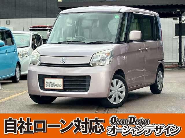 スペーシア(スズキ) Ｘ　検８年８月　ナビ　ＴＶ　ＥＴＣ　スマートキー　プッシュスタート　アイドリングストップ　片側電動スライドドア　ベンチシート　フルフラットシート　オートエアコン 中古車画像