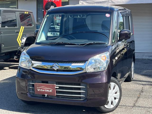 スペーシア(スズキ) Gリミテッド デュアルカメラ軽減ブレーキシステム 全方位カメラ Bluetooth対応ナビ LEDヘッドライト スマートキー2個 中古車画像