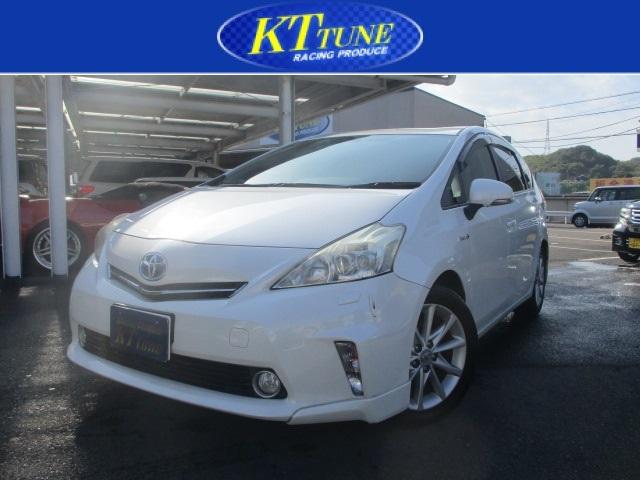 プリウスアルファ(トヨタ) Ｇツーリングセレクション　純正ＨＤＤナビ　Ｂｌｕｅｔｏｏｔｈ　フルセグＴＶ　ＣＤ／ＤＶＤ再生　クルーズコントロール　オートライト　純正１７インチアルミホイール　ＥＴＣ　ドライブレコーダー　ステアリングスイッチ　フォグランプ 中古車画像