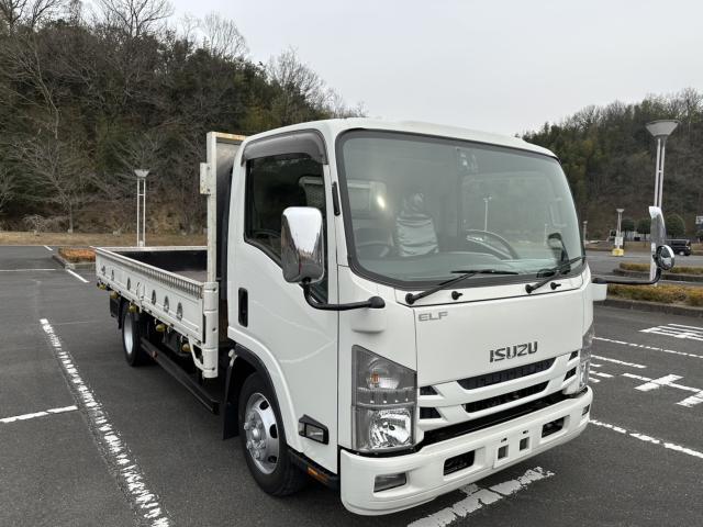 エルフトラック(いすゞ) ロングフルフラットロー　３．５ｔ　ワイドロングフルフラットロー　荷台内寸：長４３５０ｍｍ、幅２０６０ 中古車画像