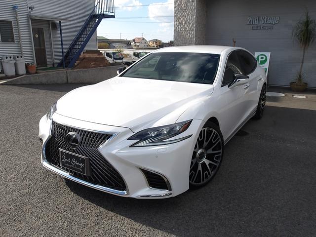 ＬＳ５００　Ｉパッケージ　ＭＡＮＳＯＲＹ２２ｉｎホイール　エアサスコントローラー　パノラミックビューモニター　デジタルインナーミラー　ＥＴＣ２．０　ＴＶキット　レーダークルーズ　黒革シート　パワートランク　３眼ＬＥＤライト