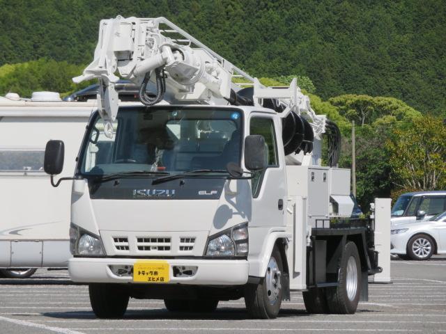 エルフトラック 穴掘建柱車　アイチＤ５０Ａ・１３０馬力・オールクーラー付