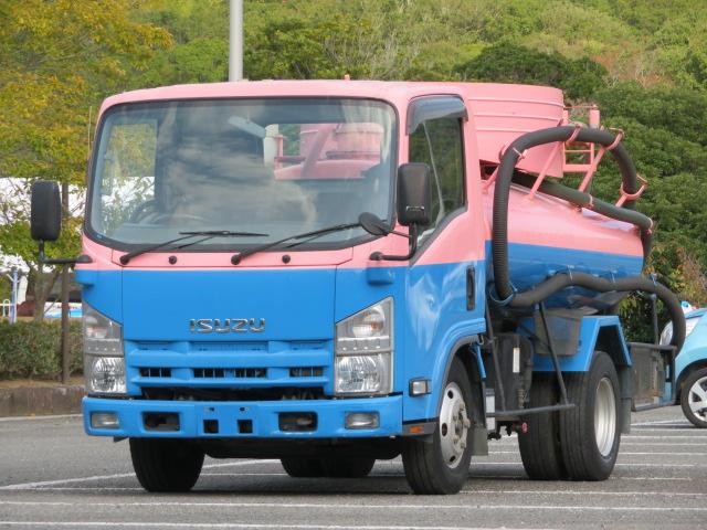 いすゞ エルフトラック ３ｔ　バキューム　モリタ　自動巻きリール