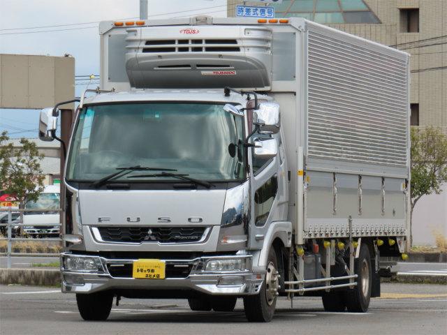 １．４５ｔ　冷凍ウイング　パワーゲート　内寸－長６２０／幅２１８／高２１５・三菱・パブコ・床縞アルミ・ラッシング２段・エアリブ・リア観音開・格納パワーゲート・昇降能力１０００ｋｇ・低温設定・－３０℃設定・２４０馬力ターボ