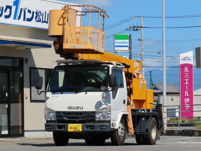 エルフトラック 12.3m 高所作業車 東京車輛・作業高12.3m・バケット積載荷重200Kg・パイプ製バケット・アワメーター1643時間・オートマ車・150馬力ターボ(1枚目)