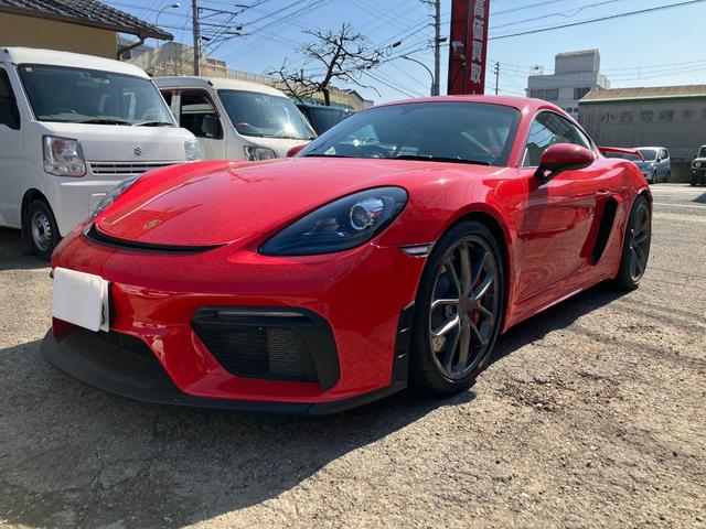 ７１８ケイマン(ポルシェ) ７１８ケイマンＧＴ４　ナビ　Ｂｌｕｅｔｏｏｔｈ　ＵＳＢ　ＥＴＣ２．０　レザーシート　２０インチアルミホイール 中古車画像