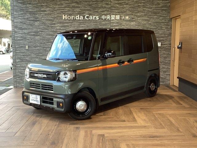 N−BOX(ホンダ) ベースグレード 純正ナビ ETC 前後ドラレコ マルチビューカメラ 両側電動スライドドア オートリトラミラー フロントシートヒーター シートバックテーブル ツートンカラー 中古車画像