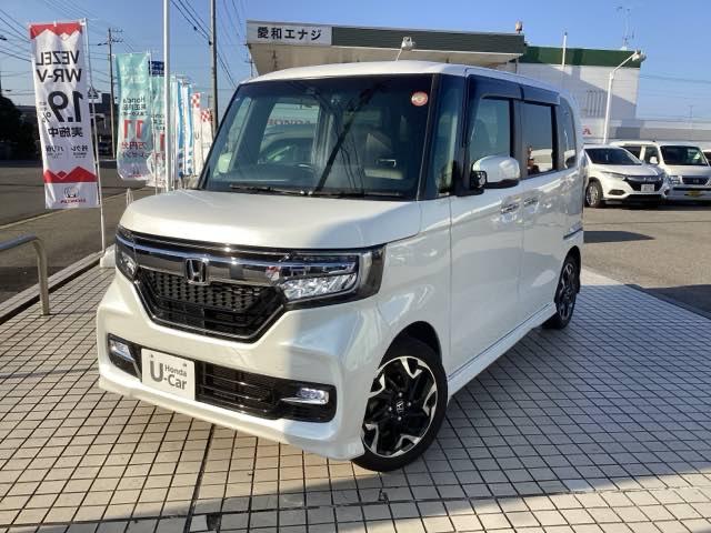 Ｎ−ＢＯＸカスタム(ホンダ) Ｇ・Ｌターボホンダセンシング　純正ナビ　ＥＴＣ　フロントドラレコ　地デジ　ミュージックラックリヤモニター　サイドエアバッグ＋カーテンエアバッグ　両側電動スライドドア　シートバックテーブル 中古車画像