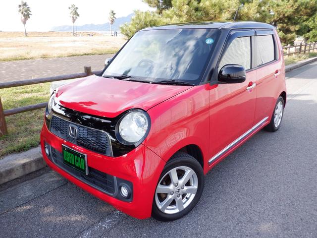 Ｎ−ＯＮＥ(ホンダ) プレミアム・Ｌパッケージ　ツートンカラースタイル　ワンオーナー　禁煙　ナビ／ＤＶＤ／ＵＳＢ／ＴＶ　Ｂカメラ　ＥＴＣ　ステリモ　ＡＡＣ　１４ＡＷ　革巻ステア　フロアマット　フォグ　オートＨＩＤ　プッシュＳ　スマートキー　記録９枚 中古車画像