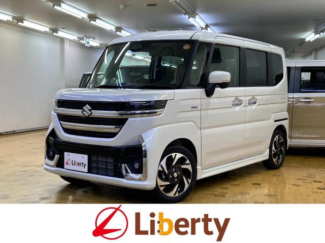 スペーシアカスタム(スズキ) ハイブリッドＸＳ　ディスプレイオーディオ　全周囲カメラ　両側電動スライドドア　ＴＶ　クリアランスソナー　オートクルーズコントロール　レーンアシスト　衝突被害軽減システム　オートライト　ＬＥＤヘッドランプ　スマートキー 中古車画像