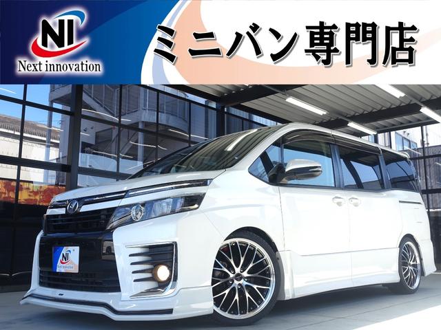 トヨタ ヴォクシー ＺＳ　新品タナベ車高調・新品１９ＡＷ・新品タイヤ・新品シートカバー・新品シルクブレイズスポイラー・フリップダウンモニター・両側パワースライド・ＡＬＰＩＮＥ８インチナビ・ブルートゥース・ＨＤＤ・Ｂカメ・ＥＴＣ