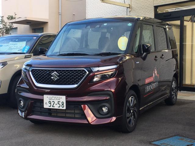 ソリオバンディット スズキ ハイブリッドｍｖ 禁煙車 試乗車 修復歴無し ９インチナビ 全方位カメラ カラーヘッドアップディスプレイ 両側パワースライドドア スリムサーキュレーター ｌｅｄヘッドランプ オートライト シートヒーター スマートキーの中古 車