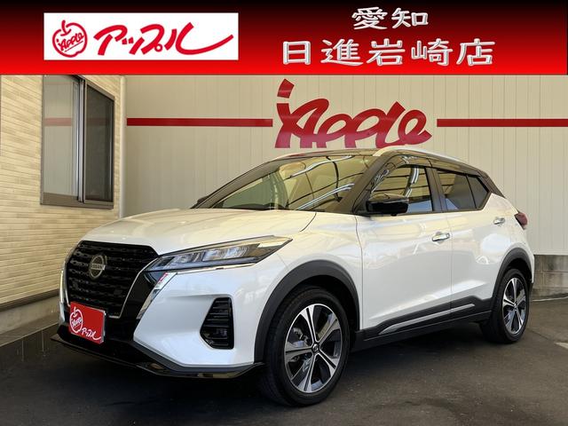 キックス Ｘ　ツートーンインテリアエディション　●インテリキー●シートヒーター●ＬＥＤヘッド●ＳＯＳコール●純正メモリーナビ●純正前後ドライブレコーダー●アラウンドビューモニター●ＥＴＣ●フルセグＴＶ●プロパイロット●エマージェンシーブレーキ（1枚目）