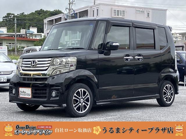 沖縄県の中古車ならＮ－ＢＯＸカスタム Ｇ　Ｓキー　ＣＤ　ＤＶＤ　両側パワスラ