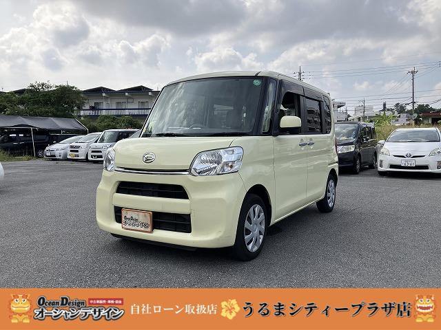 沖縄県の中古車ならタント Ｘ　自社　ローン　ナビ　テレビ　スマートキー　プッシュスタート　助手席側ピラーレス　純正ホイールキャップ