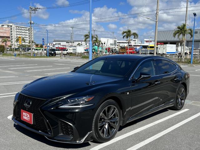 沖縄県の中古車ならＬＳ ＬＳ５００ｈ　Ｆスポーツ　ハイブリッド／サンルーフ／全周囲カメラ／ミラー一体型ドラレコ／クルーズコントロール／電動シート／シートヒーター・エアコン／専用アルミ