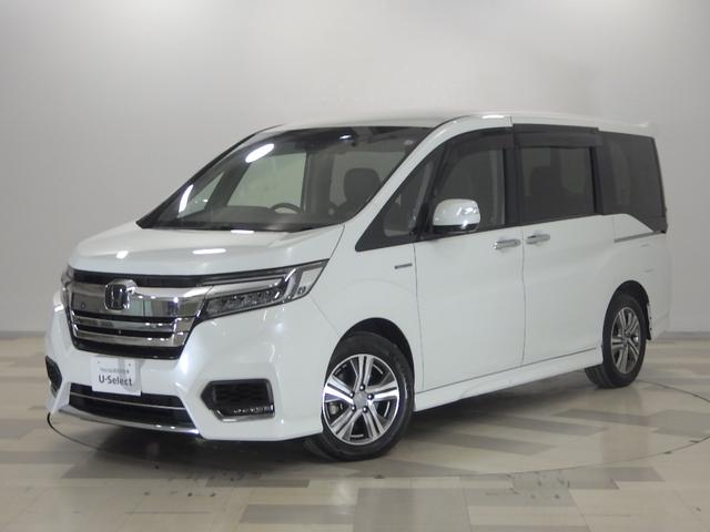 ステップワゴンスパーダ(ホンダ) スパーダハイブリッドＧ・ＥＸホンダセンシング　大型リア席モニター・マルチビューカメラ・シートヒーター・ドラレコ前後・ＬＥＤ・ＥＴＣ・スマートキー・１６ＡＷ　フルオートエアコン　キーフリー　１オーナ　Ｓヒーター　横滑防止　ドラレコ付　ＤＶＤ再生可 中古車画像