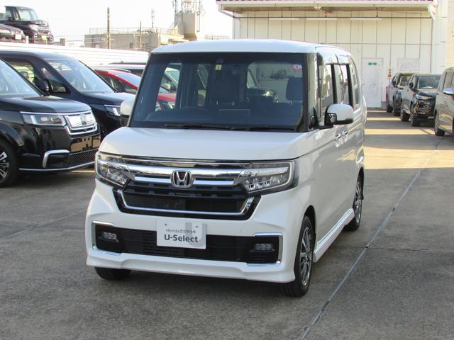 Ｎ−ＢＯＸカスタム(ホンダ) Ｌ　ケンウッドメモリーナビ　前後ドラレコ　ＥＴＣ　リアカメラ　禁煙　ナビＴＶ　Ａストップ　シートヒータ　キーフリーシステム　ＬＥＤライト　ＡＣ　ＤＶＤ視聴可能　スマキー　横滑り防止　フルセグＴＶ　ＵＳＢ 中古車画像