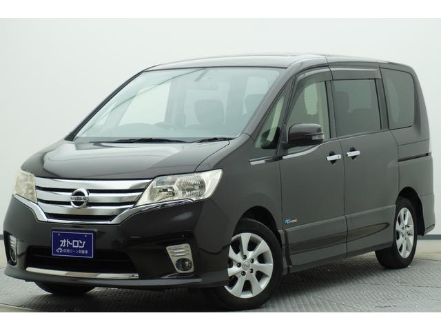 セレナ(日産) ハイウェイスター　Ｓ−ハイブリッド　Ｖセレクション　ＥＴＣ　バックカメラ　ナビ　オートクルーズコントロール　両側電動スライドドア　ＨＩＤ　スマートキー　アイドリングストップ　電動格納ミラー　後席モニター　３列シート　ＣＶＴ　アルミホイール　ＣＤ 中古車画像