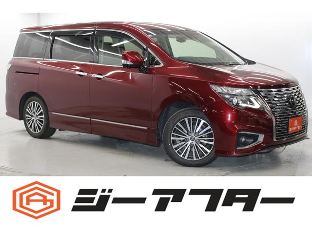 エルグランド(日産) ２５０ハイウェイスタープレミアム　後期型　純正１０インチナビ　アラウンドビューモニター　　電動リアゲート　両側電動スライドドア　シートヒーター　アダプティプクルーズコントロール　　ＬＥＤヘッドライト　黒革シート　クリアランスソナー 中古車画像