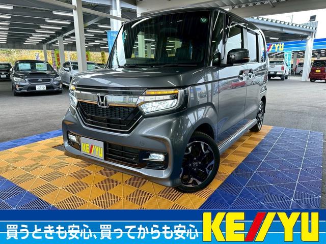 N−BOXカスタム(ホンダ) G Lターボ4WD■神奈川仕入【禁煙・純正8型ナビ・衝突軽減 ・追従クルコン・前後ドラレコ・両電動スライド・ヒーター付きハーフレザー】車線逸脱警報/CD/DVD/BT/Bカメラ/LED/フォグ/純正15AW/LEDオートライト/パドルシフト/スペアキー有/ 中古車画像