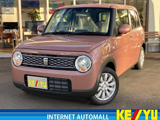 アルトラパン X 届出済未使用車 4WD 全方位モニター付き コーナーセンサー 衝突軽減 車線逸脱 シートヒーター LED USB オートライト アイドリングストップ 電格ミラー スマートキー 禁煙車 14インチAW(1枚目)