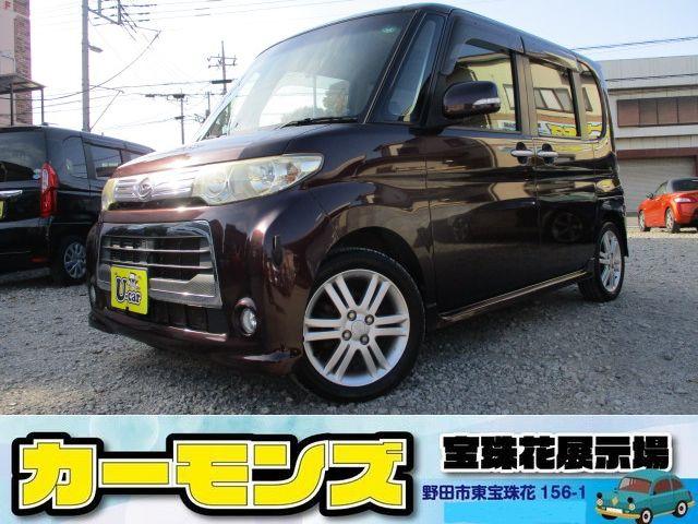 タント(ダイハツ) カスタムＲＳ　車検整備付　ナビ　フルセグＴＶ　Ｂｌｕｅｔｏｏｔｈオーディオ再生接続　ＣＤ　ＤＶＤ　左側パワースライドドア　左側センターピラーレス　ＨＩＤヘッドライト　フォグランプ　１５インチアルミ　電格ドアミラー 中古車画像