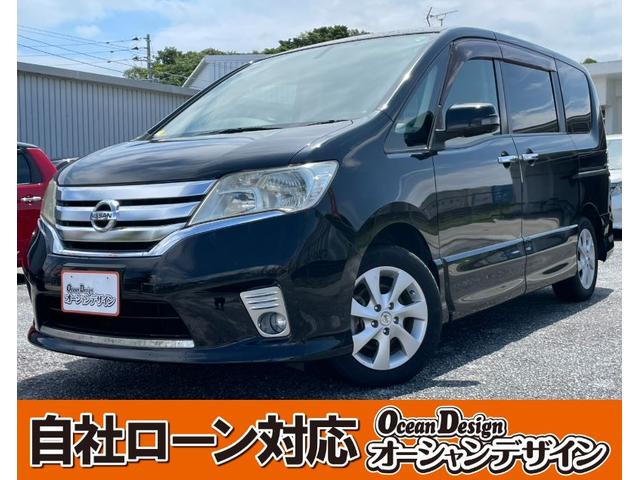 沖縄県の中古車ならセレナ ハイウェイスター　Ｊパッケージ　パワーステアリング　パワーウィンドウ　運転席エアバッグ　助手席エアバッグ　ダブルエアコン　ＡＢＳ　盗難防止システム　衝突安全ボディ　ＨＩＤ