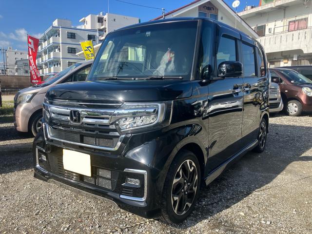 Ｎ−ＢＯＸカスタム(ホンダ) Ｇ・Ｌホンダセンシング　スマートキー×２　左パワースライドドア　純正ギャザーズナビ　ＴＶ　Ｂｌｕｅｔｏｏｔｈ　バックカメラ　ドライブレコーダー　ＥＴＣ　レザー調シートカバー 中古車画像