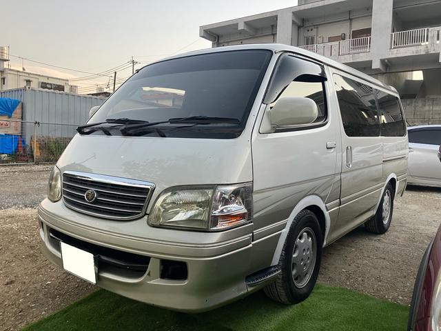 沖縄県の中古車ならハイエースワゴン リビングサルーンＥＸ　８ナンバー登録　キーレス　社外ハンドル　社外オーディオ　ＤＶＤ　バックカメラ　　ディーゼルｔｕｒｂｏ