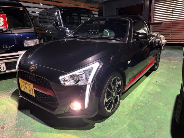 沖縄県の中古車ならコペン ローブ　Ｓ　ナビ／フルセグＴＶ／Ｂｌｕｅｔｏｏｔｈ／バックカメラ／社外マフラー／ビルシュタイン足廻り／ＭＯＭＯステアリング／純正レカロシート＋レザーシートカバー／オプション２トンカラー／本土車