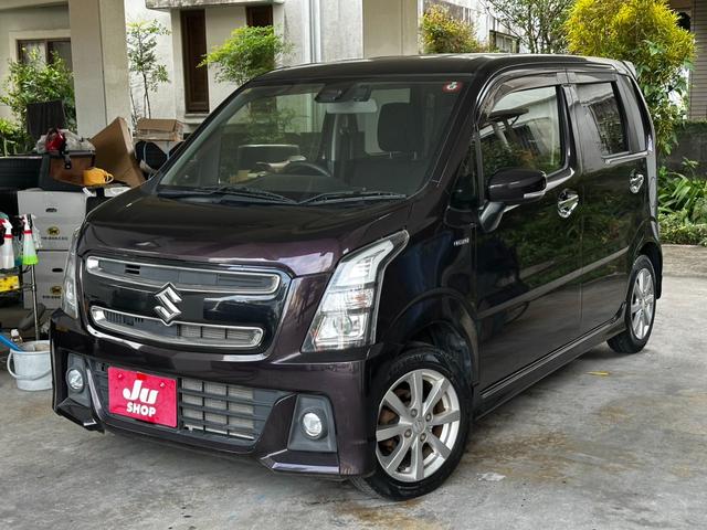 ワゴンＲスティングレー(スズキ) ハイブリッドＸ　ハイブリッド　Ｂｌｕｅｔｏｏｔｈ　バックカメラ　ＬＥＤライト　スマートキー×２　プッシュスタート　アイドリングストップ　ＨＵＤ　純正アルミ　フォグランプ　リアスポイラー　無事故車　シートヒーター 中古車画像