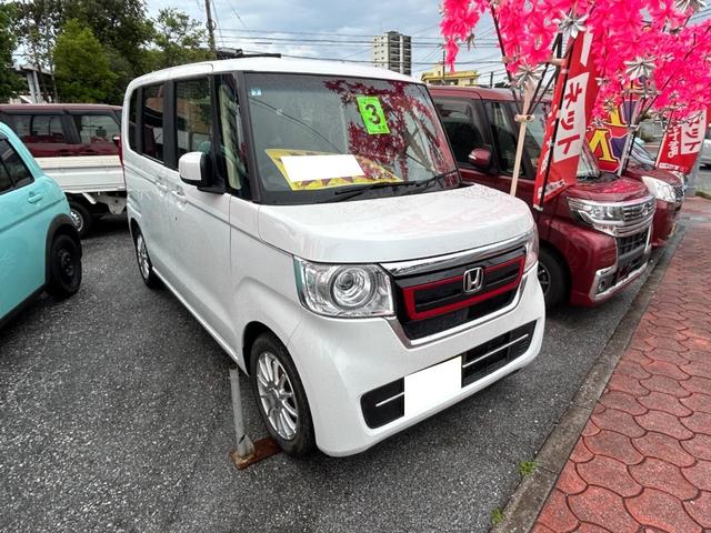 沖縄県中頭郡北谷町の中古車ならＮ－ＢＯＸ Ｌ　ナビ．ＴＶ．ＣＤ．ＤＶＤ．Ｂｌｕｅｔｏｏｔｈ．ＥＴＣ．バックカメラ．パワースライドドア．本土中古車．アルミ．ホイール．安全装備