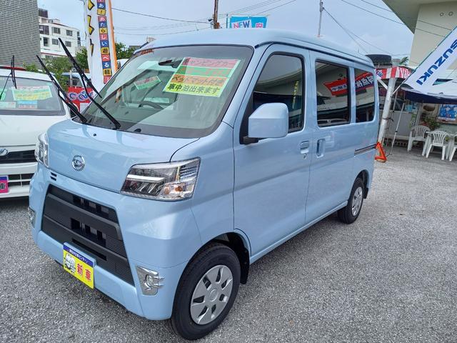 沖縄の中古車 ダイハツ ハイゼットカーゴ 車両価格 130万円 リ済込 2021(令和3)年 8km ライトブルー