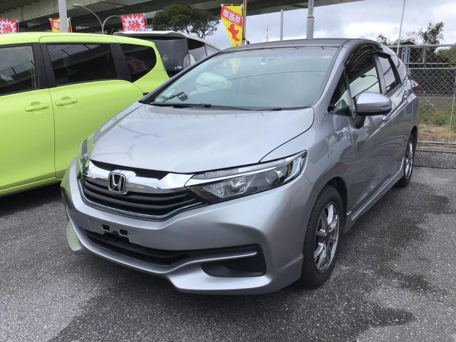 沖縄県の中古車ならシャトル ハイブリッド　ナビ／ＤＶＤ／Ｂｌｕｅｔｏｏｔｈ　バックカメラ　ＥＴＣ　新品アルミホイール　キーフリー　プッシュスタート　ステアリングスイッチ