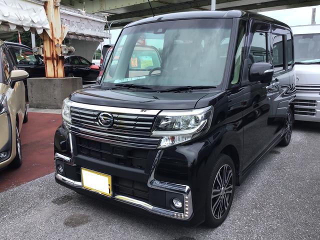 沖縄県島尻郡八重瀬町の中古車ならタント カスタムＲＳ　トップエディションＳＡＩＩ　ナビ／ＴＶ／ＣＤ　バックモニター　両側パワースライドドア　キーフリー　プッシュスタート　純正アルミホイール