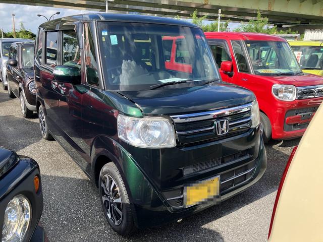 N−BOX(ホンダ) G・Lパッケージ 電動格納式ミラー I−STOP ベンチ席 BTオーディオ カラーバックモニター 全席PW イモビライザー ナビテレビ 地TV 衝突安全ボディ フルフラット AAC 横滑り防止 スマートキー DVD再生 中古車画像